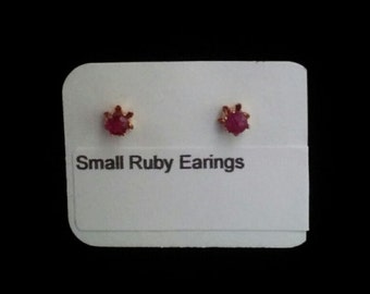 Earrings with Rubies