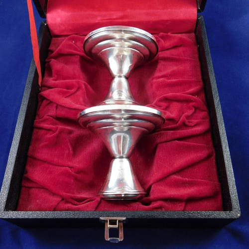 Vintage shops set of Sterling Silver Candle Holder in Original Box