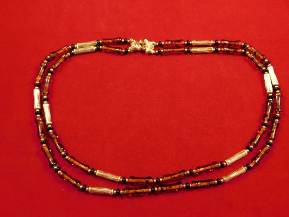 Vintage Collectible Napier Amber and Gold Necklace - image 1