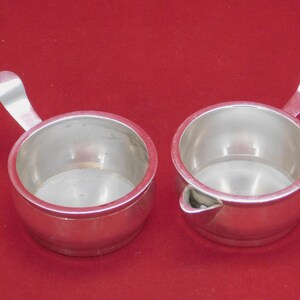 Vintage Collectible Silver Creamer and Sugar Bowls