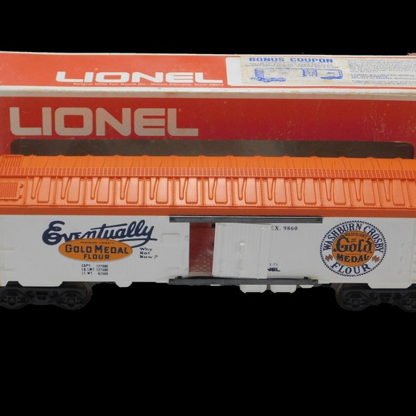 Vintage Sammlerstück Lionel Gold Medal Flour Reefer Car 1973 NIB 6-9860 O Spur