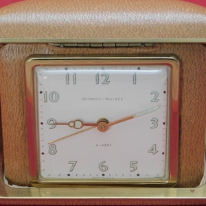 Vintage Collectible Phinney Walker Travel Alarm Clock