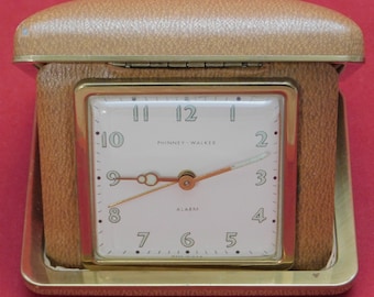 Vintage Collectible Phinney Walker Travel Alarm Clock