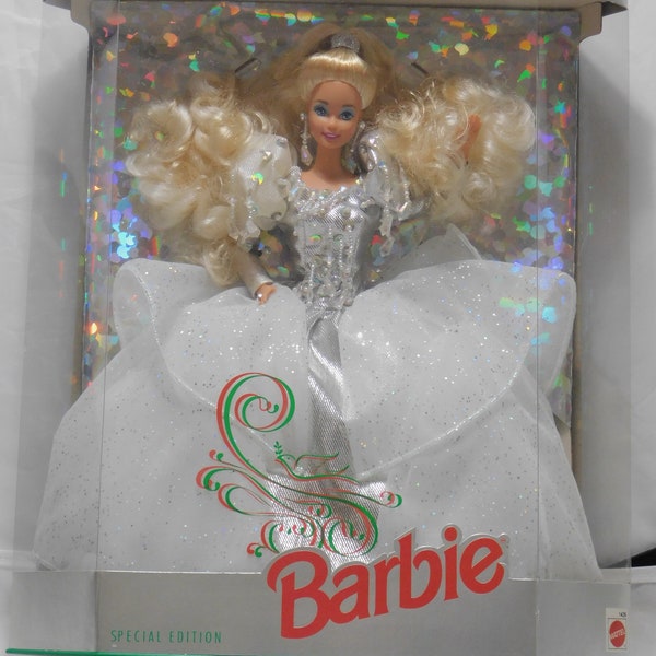 Vintage Collectible Happy Holidays Barbie Doll 1992