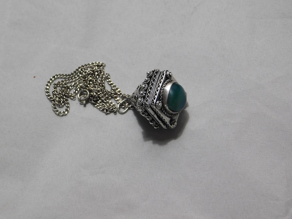 Antique Solid Silver Chatelaine Wax Perfume Penda… - image 5