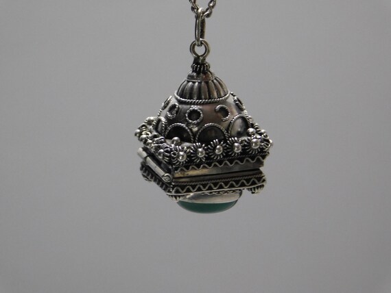 Antique Solid Silver Chatelaine Wax Perfume Penda… - image 2