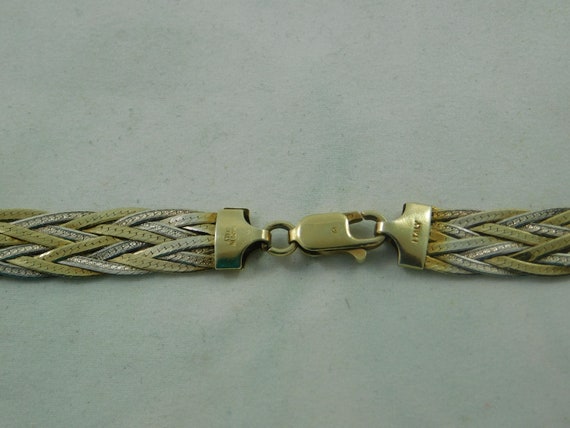 Vintage Collectible Necklace Sterling Silver Woven - image 3