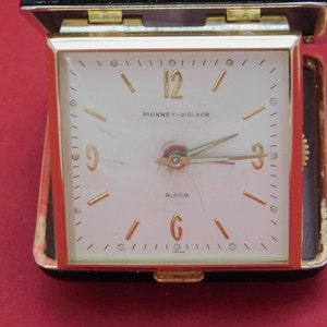 Vintage Collectible Phinney Walker Travel Alarm Clock