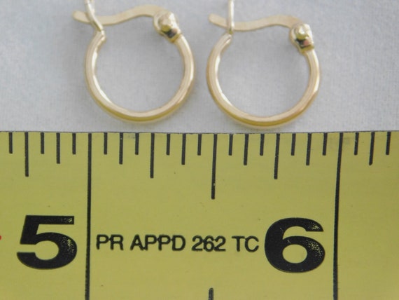 Vintage Collectible Sterling Silver Hoop Earrings - image 2