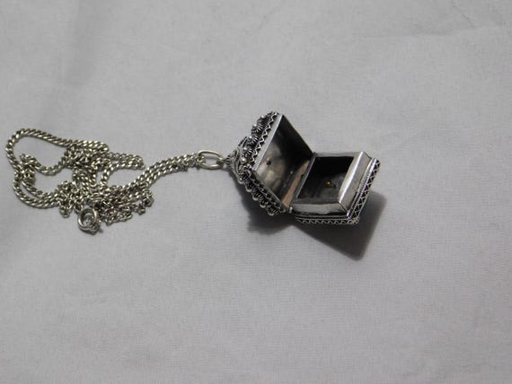 Antique Solid Silver Chatelaine Wax Perfume Penda… - image 6