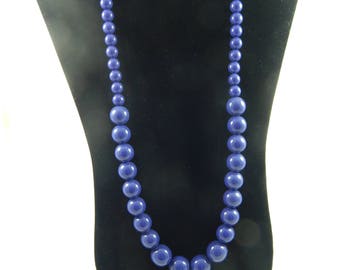 Vintage Purple Beaded Necklace