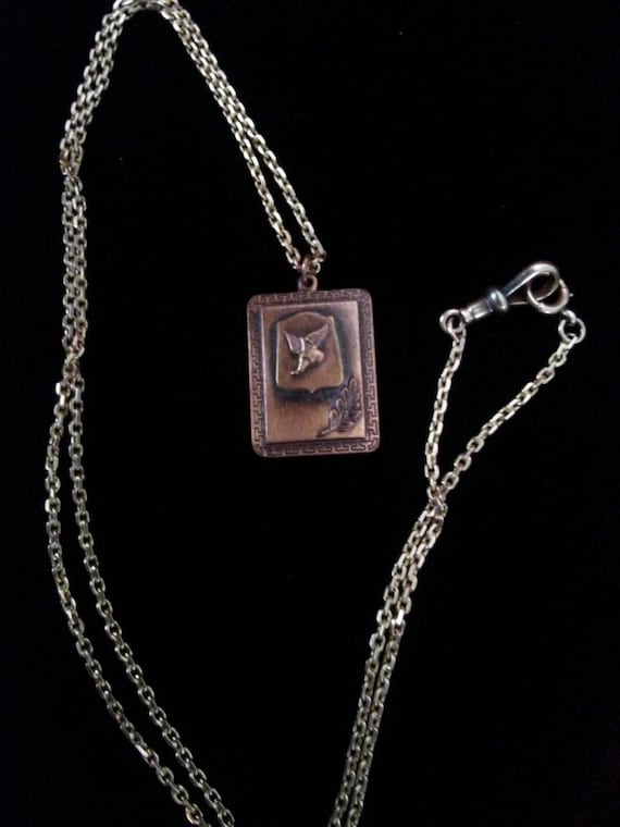 vintage copper pendant with - Gem