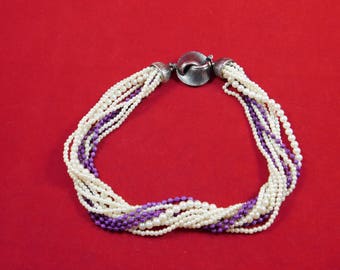 Vintage Multi Strand Beaded Necklace