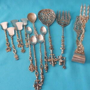 Italian Serving Set Very Ornate 1920&#39;s