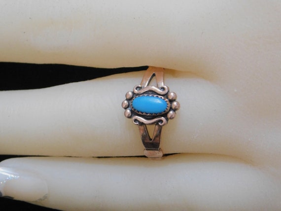 Vintage Collectible Ladies Copper and Turquoise r… - image 1
