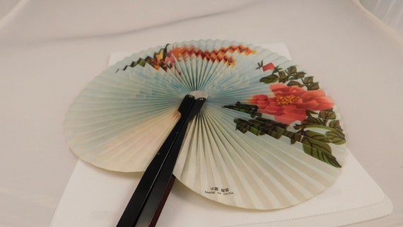 Vintage Collectible set of Three Chinese Paper Fa… - image 3