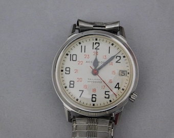 Vintage verzamelobject Bulova Accutron Railroad-goedgekeurd horloge. 1970: 218: