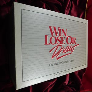 Vintage Collectible Win Lose or Draw Board Game