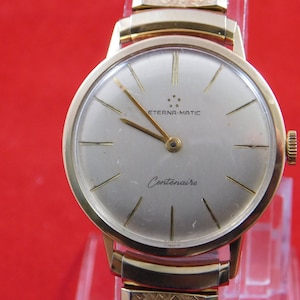 Vintage Collectible Eterna-Matic Automatic 21 Jewel Swiss Wrist Watch 14KT Gold Plated at 80 microns