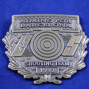 Vintage Belt Buckle Barcelona Shooting Team 1992