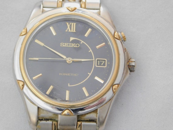 Vintage Gold Seiko Kinetic Watch 