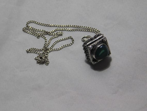 Antique Solid Silver Chatelaine Wax Perfume Penda… - image 1