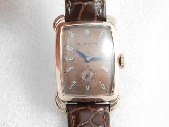 Vintage Collectible Copper Faced Art Deco Bulova … - image 1