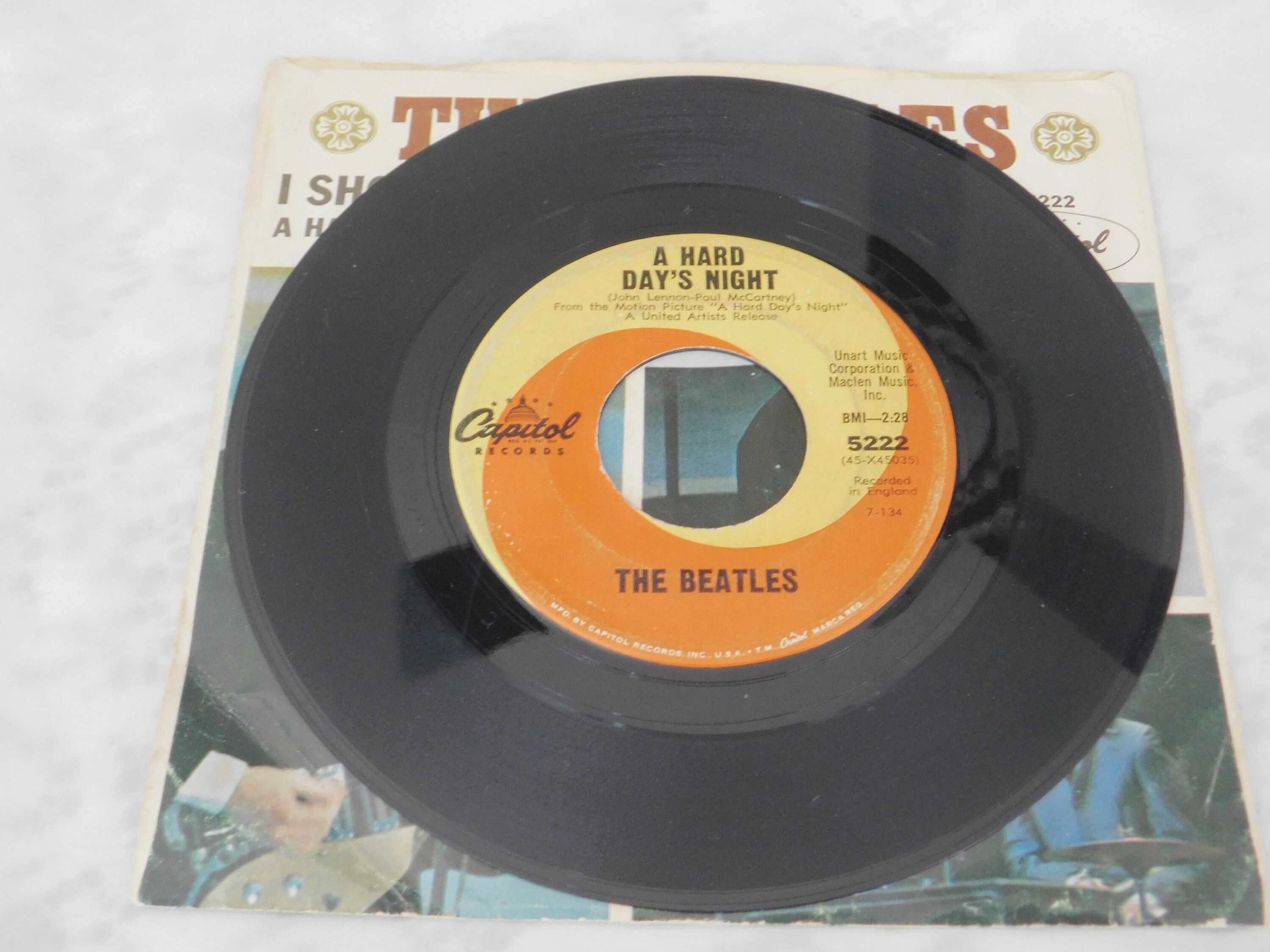 ヴィンテージコレクターズビートルズ45回転レコードとカバー5222