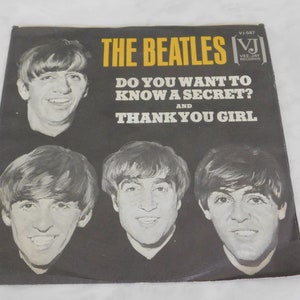 Vintage Collectible Beatles VJ Records Cover and Record