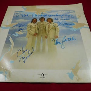 Vintage handsigniertes Album und Foto The Lettermen