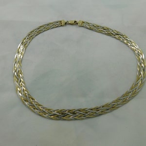 Vintage Collectible Necklace Sterling Silver Woven