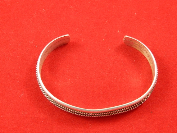 Vintage Hand Made Silver Bracelet - image 1