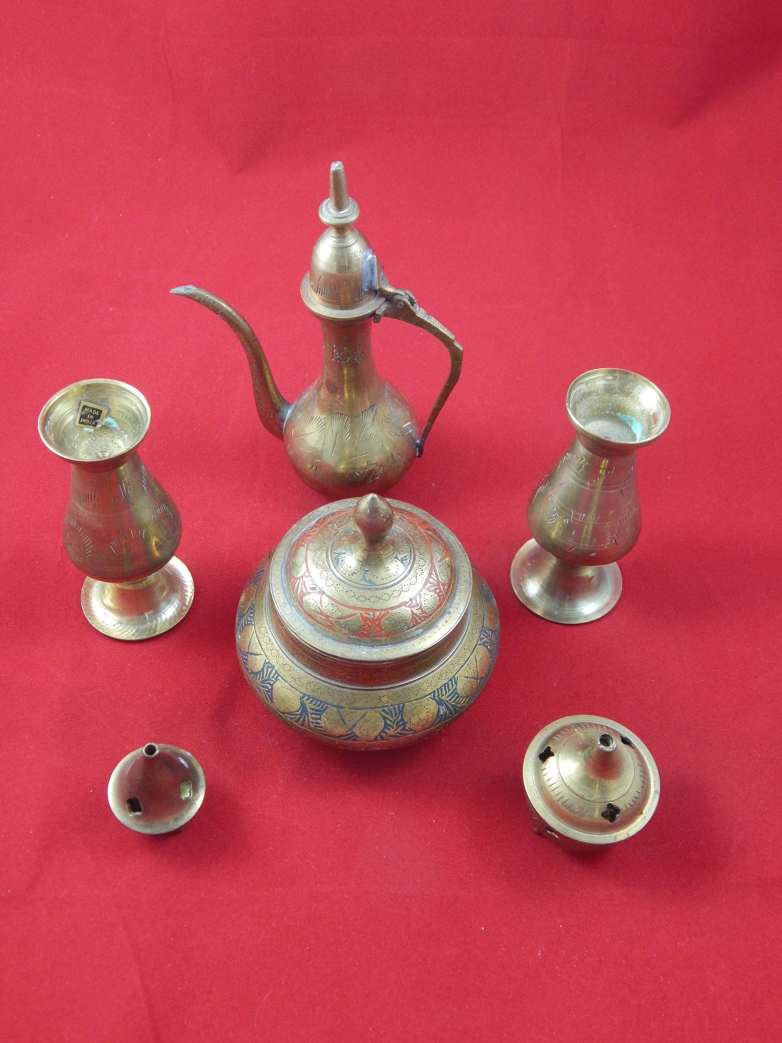 Vintage Brass Decorator Set Gift Set Etsy