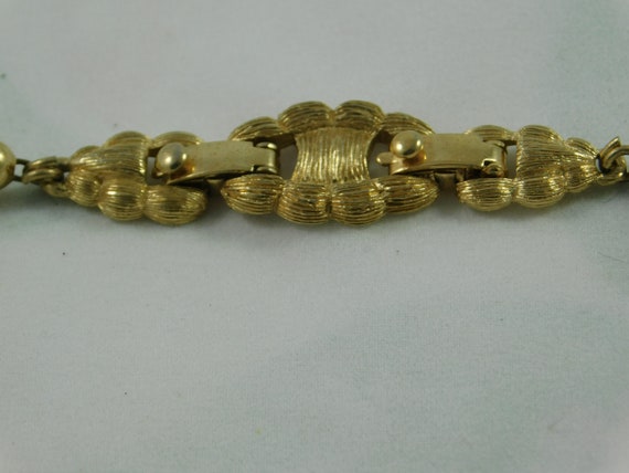 Vintage Gold Beaded Monet Necklace - image 2