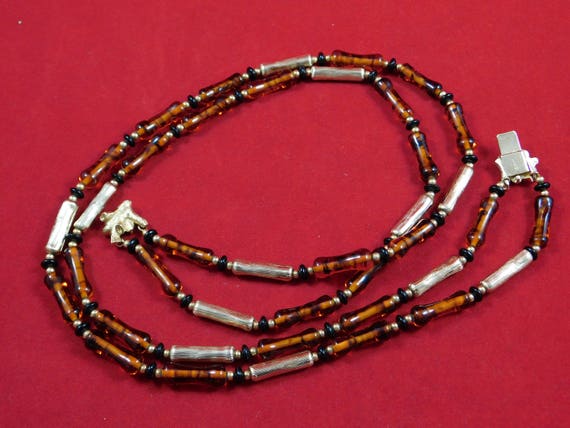 Vintage Collectible Napier Amber and Gold Necklace - image 5