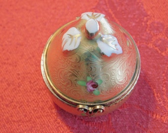 Vintage Collectible J D Dumont Français Porcelaine Trinket Box