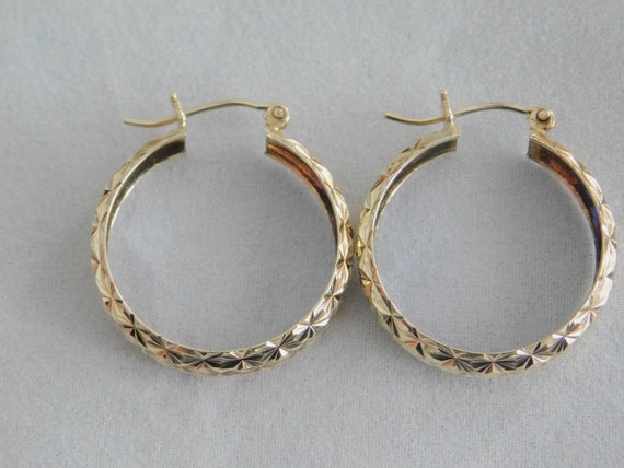 Vintage Collectible Sterling Silver Hoop Earrings - image 1