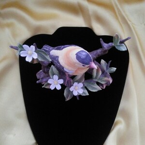 Vintage Collectible Lefton Porcelain Bird with flowers