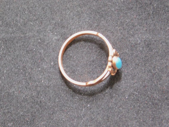 Vintage Collectible Ladies Copper and Turquoise r… - image 5