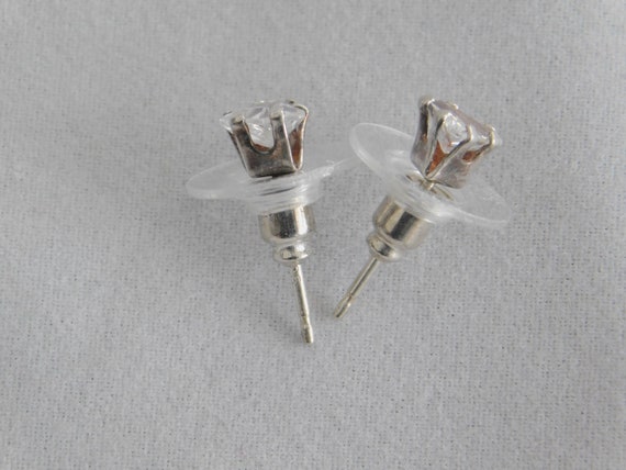 Vintage Collectible Sterling Silver Earring with … - image 3