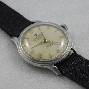 Vintage Collectible Paul Perregaux Perma Spring 17 Jewel Swiss Watch