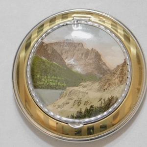 Vintage Collectible Ladies Compact Glacier National Park