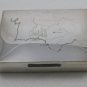 Vintage Collectible Silver Spanish Cigarette Case