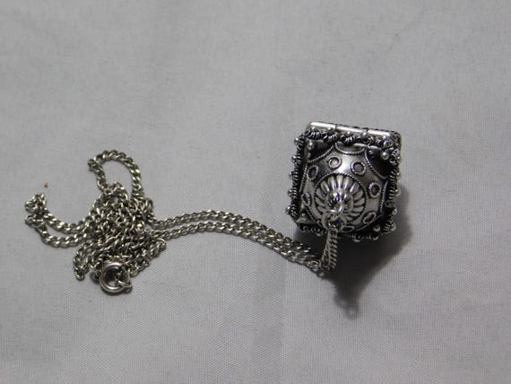 Antique Solid Silver Chatelaine Wax Perfume Penda… - image 4