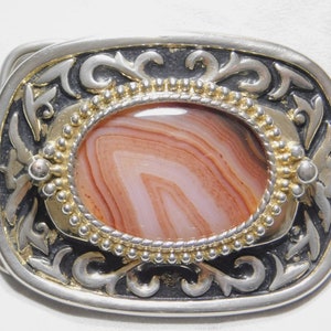 Vintage Collectible Agate Belt Buckle