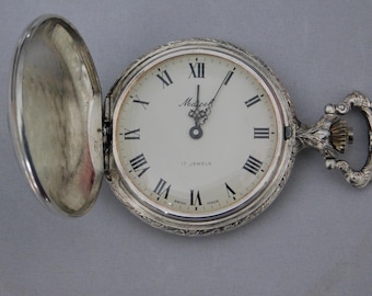 Vintage Collectible Marcel 17 Jewel Pocket Watch
