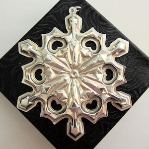 Sterling Silver Vintage GORHAM Snowflake Christmas Ornament 1974-- Please See Photos