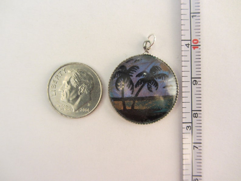 78 1960/'s Made in Brazil Vintage Blue Morpho Butterfly Wing Pendant