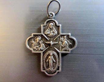 Cruz religiosa antigua de 9 santos - Francia - 2,59 gramos - Ver fotos