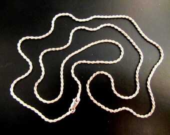 Collar de cadena de cuerda brillante de plata esterlina de 76 cm x 1,75 mm, como nuevo - 9,59 gramos - Ver fotos